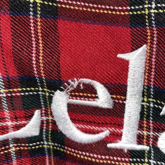 Pottery Barn Kids Leland Tartan Plaid Santa Bag Sack Christmas Stocking 33 x 40 - Picture 7 of 16